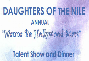 Daughters of the Nile Talent Show & Dinner May 22, 2021
