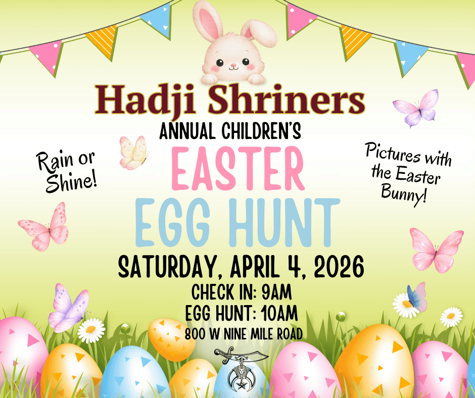 Hadji Shriners Easter Egg Hunt Invitation